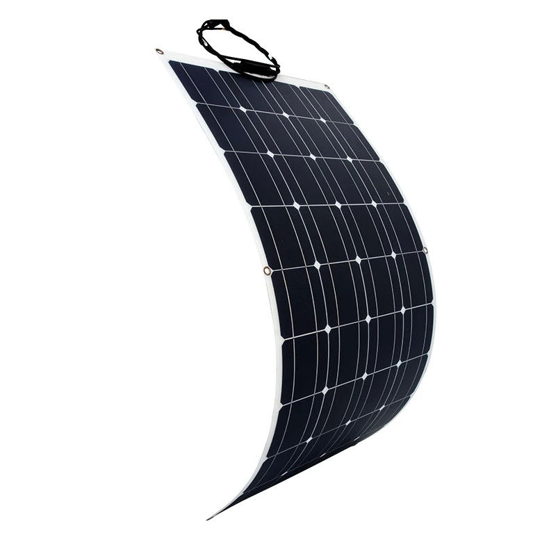 軽量で安装しやすい 100w 12v カーボートのための半柔軟な太陽光パネル